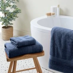 Dunelm So Soft Navy Towel