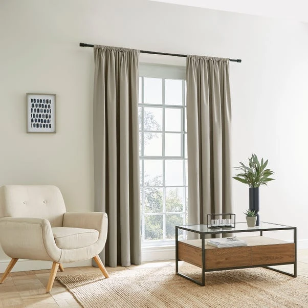 Dunelm Berlin Linen Thermal Blackout Tab Top Curtains 4 Dunelm Berlin Linen Thermal Blackout Tab Top Curtains - Image 2