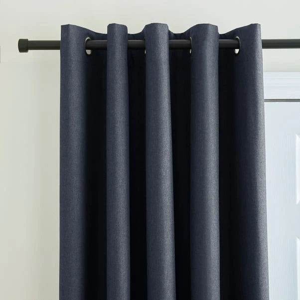 Dunelm Berlin Thermal Blackout Charcoal Eyelet Door Curtain 3 Dunelm Berlin Thermal Blackout Charcoal Eyelet Door Curtain