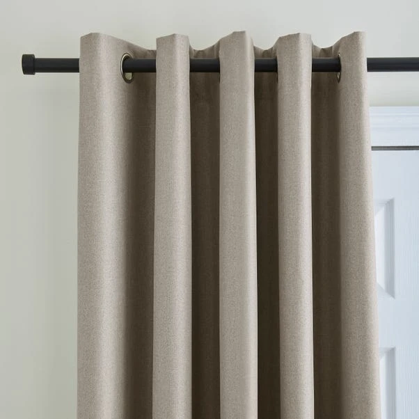 Dunelm Berlin Thermal Blackout Linen Eyelet Door Curtain 3 Dunelm Berlin Thermal Blackout Linen Eyelet Door Curtain
