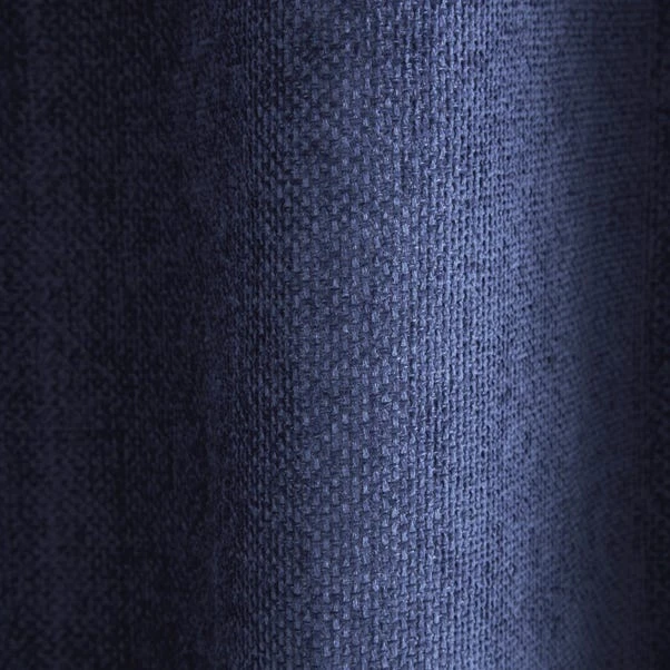 Dunelm Ensley Chenille Luxe Navy Eyelet Door Curtain 5 Dunelm Ensley Chenille Luxe Navy Eyelet Door Curtain - Image 3