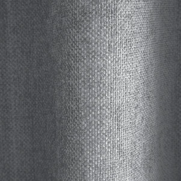 Dunelm Ensley Chenille Dove Grey Eyelet Door Curtain 5 Dunelm Ensley Chenille Dove Grey Eyelet Door Curtain - Image 3