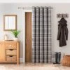 Dunelm Highland Check Dove Grey Eyelet Door Curtain 2 Dunelm Highland Check Dove Grey Eyelet Door Curtain -Dunelm Sales Store 30782291