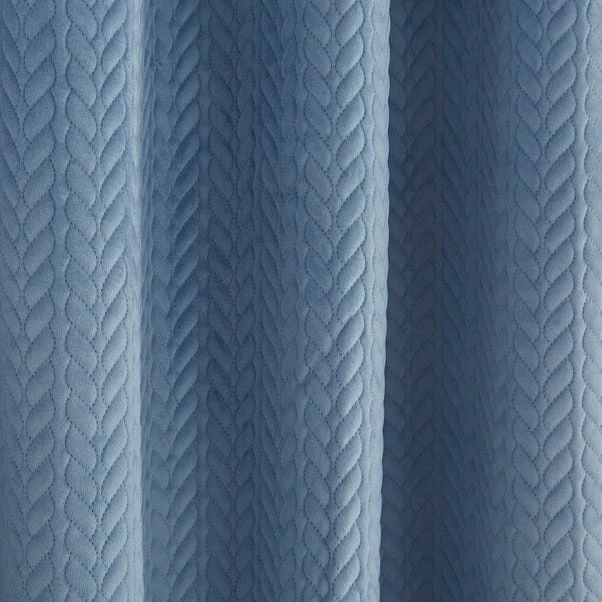 Dunelm Pinsonic Plait Ashley Blue Eyelet Curtains 5 Dunelm Pinsonic Plait Ashley Blue Eyelet Curtains - Image 3