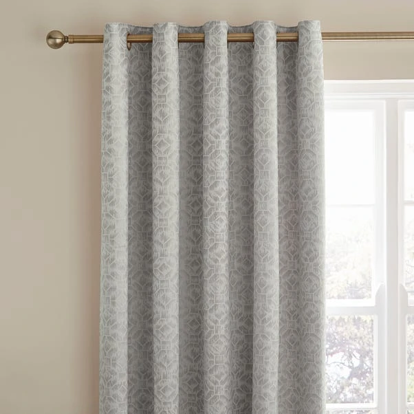 Dunelm Pearl Print Ice White Eyelet Curtains 3 Dunelm Pearl Print Ice White Eyelet Curtains