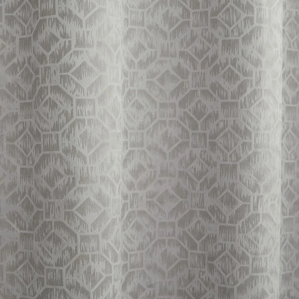 Dunelm Pearl Print Ice White Eyelet Curtains 5 Dunelm Pearl Print Ice White Eyelet Curtains - Image 3