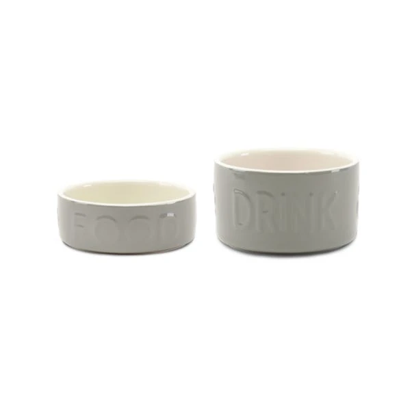 Scruffs Set Of 2 Small Grey Food And Drink Pet Bowls 3 Scruffs Set Of 2 Small Grey Food And Drink Pet Bowls