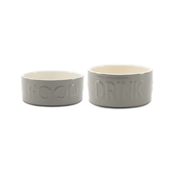 Scruffs Set Of 2 Extra Large Grey Food And Drink Dog Bowls 3 Scruffs Set Of 2 Extra Large Grey Food And Drink Dog Bowls