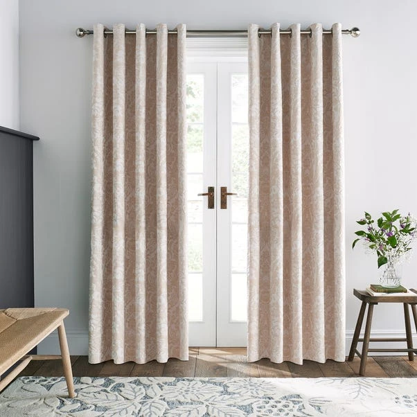 Dorma Winchester Champagne Blackout Eyelet Curtain 4 Dorma Winchester Champagne Blackout Eyelet Curtain - Image 2