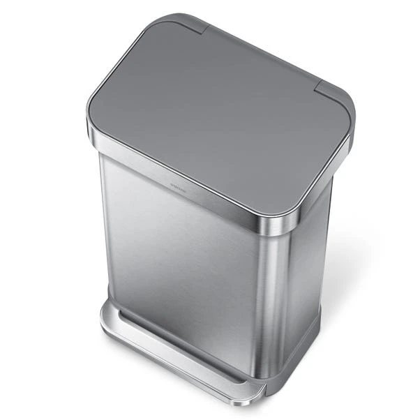 Simplehuman 45 Litre Liner Pocket Bin With Plastic Lid 4 Simplehuman 45 Litre Liner Pocket Bin With Plastic Lid - Image 2