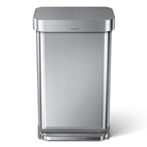 Simplehuman 45 Litre Liner Pocket Bin With Plastic Lid 5 Simplehuman 45 Litre Liner Pocket Bin With Plastic Lid - Image 3