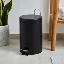Dunelm Black 3 Litre Bathroom Bin