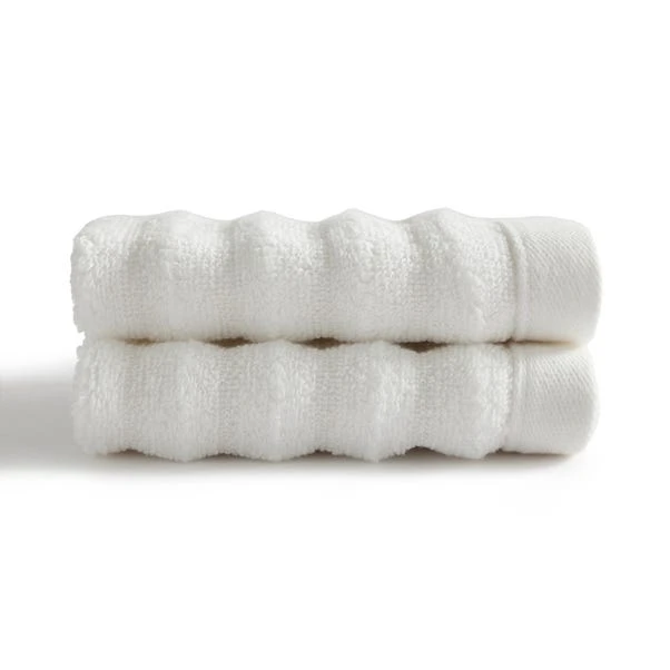 Dunelm Ribbed Towel White 5 Dunelm Ribbed Towel White - Image 3