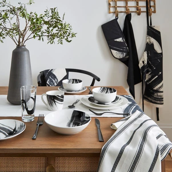 Dunelm Abstract Brushstroke 12 Piece Dinner Set 5 Dunelm Abstract Brushstroke 12 Piece Dinner Set - Image 3