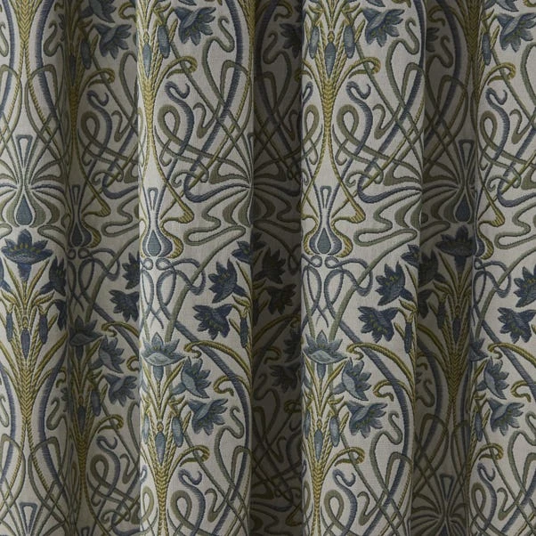 Dunelm Lucetta Prussian Blue Pencil Pleat Curtains 5 Dunelm Lucetta Prussian Blue Pencil Pleat Curtains - Image 3