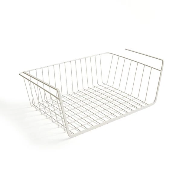 Dunelm White Wire Under-Shelf Storage Basket 5 Dunelm White Wire Under-Shelf Storage Basket - Image 3