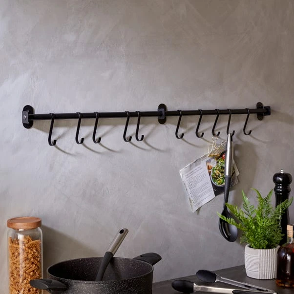 Dunelm Pack Of 10 Matte Black Rail Hooks 3 Dunelm Pack Of 10 Matte Black Rail Hooks
