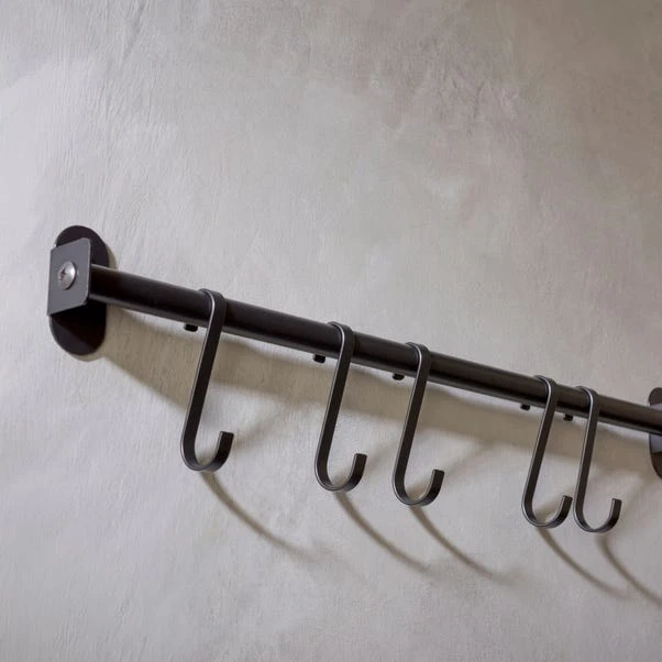 Dunelm Pack Of 10 Matte Black Rail Hooks 4 Dunelm Pack Of 10 Matte Black Rail Hooks - Image 2