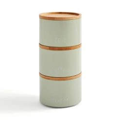 Dunelm Stacking Tea Coffee Sugar Sage -Dunelm Sales Store 30796303 alt02