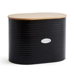 Dunelm Metal Bread Bin With Badge Black 7 Dunelm Metal Bread Bin With Badge Black -Dunelm Sales Store 30796309 alt02