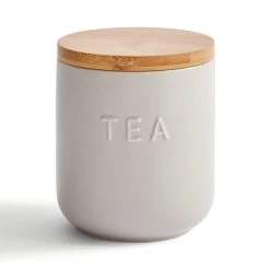 Dunelm Ceramic Tea Canister Grey 7 Dunelm Ceramic Tea Canister Grey -Dunelm Sales Store 30796357 alt02