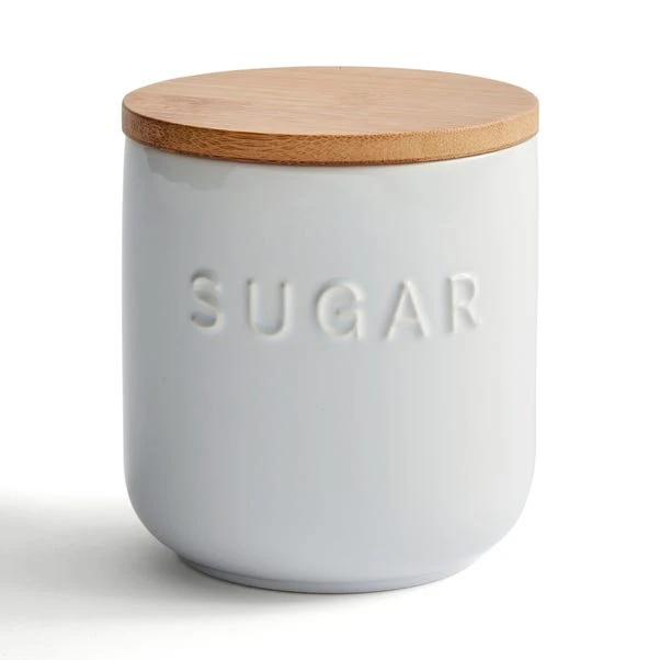 Dunelm Ceramic Sugar Canister White 5 Dunelm Ceramic Sugar Canister White - Image 3