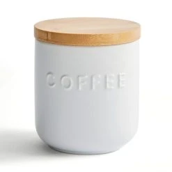Dunelm Ceramic Coffee Canister White 7 Dunelm Ceramic Coffee Canister White -Dunelm Sales Store 30796451 alt02