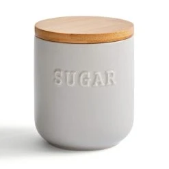 Dunelm Ceramic Sugar Canister Grey 7 Dunelm Ceramic Sugar Canister Grey -Dunelm Sales Store 30796456 alt02
