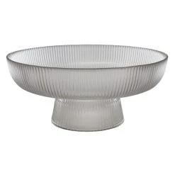 Dunelm Ribbed Glass Serve Bowl