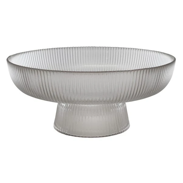 Dunelm Ribbed Glass Serve Bowl 3 Dunelm Ribbed Glass Serve Bowl