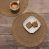 Dunelm Set Of 2 Round Hessian Tassel Edge Placemats -Dunelm Sales Store 30797269