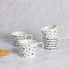 Dunelm Set Of 4 Black And White Heart Mugs -Dunelm Sales Store 30797545