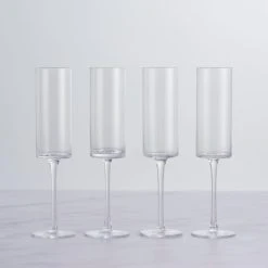 Dunelm Set Of 4 Montreal Flute Glasses