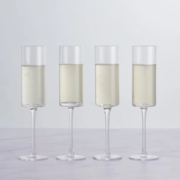 Dunelm Set Of 4 Montreal Flute Glasses 4 Dunelm Set Of 4 Montreal Flute Glasses - Image 2
