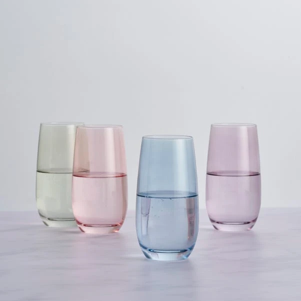 Dunelm Set Of 4 Pastel Highball Tumblers 8 Dunelm Set Of 4 Pastel Highball Tumblers - Image 6