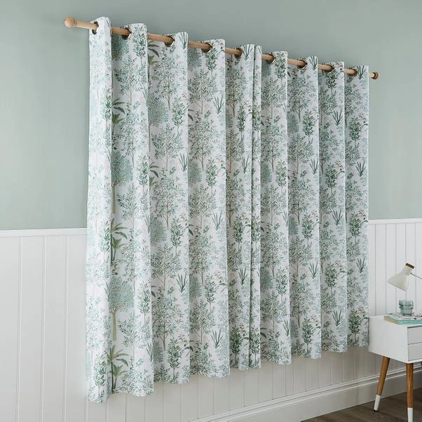 Dunelm Botanical Trees Sage Eyelet Curtains 5 Dunelm Botanical Trees Sage Eyelet Curtains - Image 3