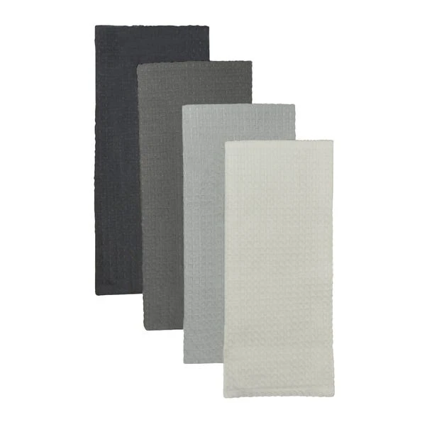 Dunelm Isabelle Waffle Pack Of 4 Tea Towels Mono 3 Dunelm Isabelle Waffle Pack Of 4 Tea Towels Mono