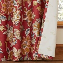 Dorma Samira Saffron Red Blackout Eyelet Curtains -Dunelm Sales Store 30799118 alt02