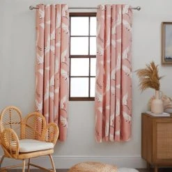 Dunelm Flying Cranes Blush Eyelet Curtains 8 Dunelm Flying Cranes Blush Eyelet Curtains -Dunelm Sales Store 30799713 alt01