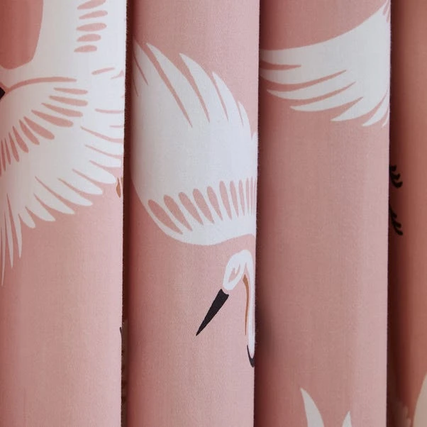 Dunelm Flying Cranes Blush Eyelet Curtains 5 Dunelm Flying Cranes Blush Eyelet Curtains - Image 3