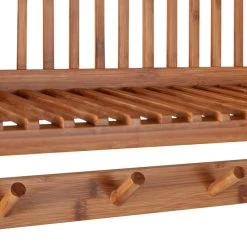 Dunelm Bamboo Wall Mounted Plate Storage With Hooks -Dunelm Sales Store 30799775 alt03