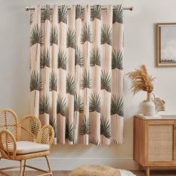 Dunelm Palm Natural Eyelet Curtains -Dunelm Sales Store 30800688 alt04