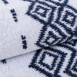 Dunelm Jax Jacquard Towel Blue 9 Dunelm Jax Jacquard Towel Blue -Dunelm Sales Store 30801250 alt03