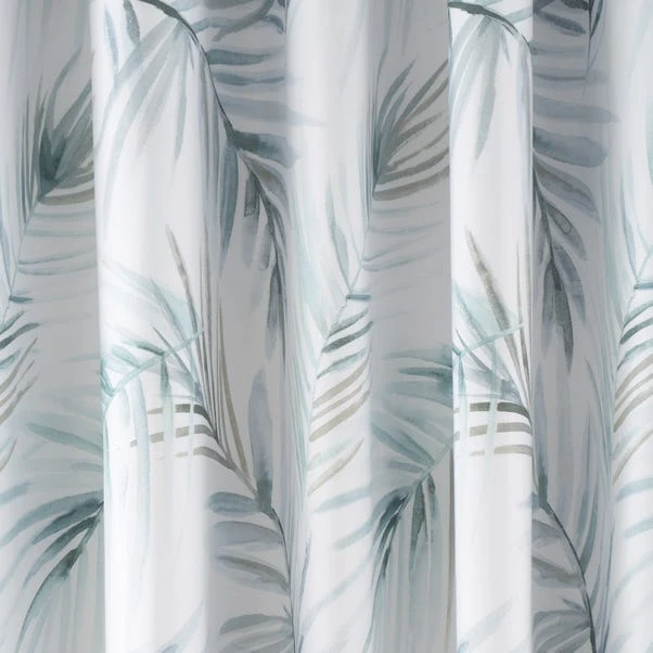 Dunelm Serenity Palm Leaf Seafoam Eyelet Curtains 5 Dunelm Serenity Palm Leaf Seafoam Eyelet Curtains - Image 3