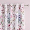 Dunelm Watercoloured Floral Pink Eyelet Curtains 1 Dunelm Watercoloured Floral Pink Eyelet Curtains -Dunelm Sales Store 30801507