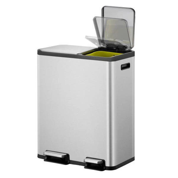 EKO Ecocasa II 30/20L Stainless Steel Recycling Bin 4 EKO Ecocasa II 30/20L Stainless Steel Recycling Bin - Image 2