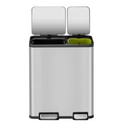 EKO Ecocasa II 30/20L Stainless Steel Recycling Bin 8 EKO Ecocasa II 30/20L Stainless Steel Recycling Bin -Dunelm Sales Store 30802455 alt02