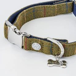 Hugo & Hudson Checked Herringbone Metal Buckle Dog Collar -Dunelm Sales Store 30802558 alt04