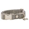 Hugo & Hudson Herringbone Tweed Metal Buckle Dog Collar