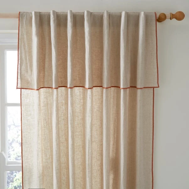 Dunelm Arizona Terracotta Hidden Tab Top Voile 3 Dunelm Arizona Terracotta Hidden Tab Top Voile